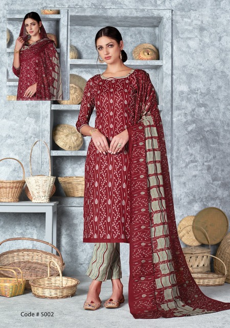 Vaibhav Pashmina Vol 5 Karachi Cotton Dress Material Catalog
